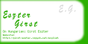 eszter girst business card